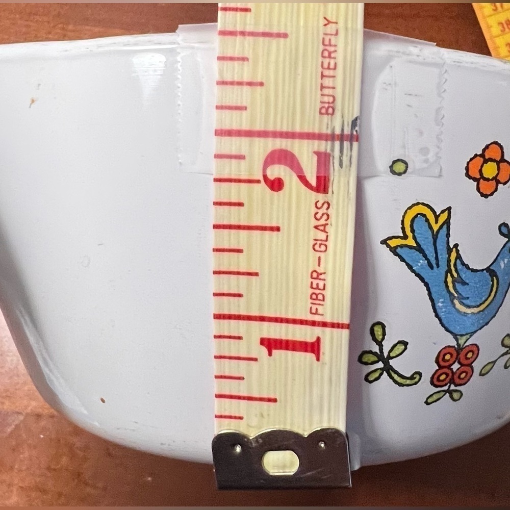 Corningware Vintage 1975 Country Festival Bluebirds Flowers 1 1/2 Pint - Picture 5 of 6